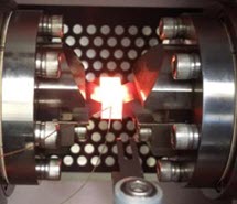 Gleeble Plane Strain Test - Compression testing a hot specimen to simulate rolling or forging applications